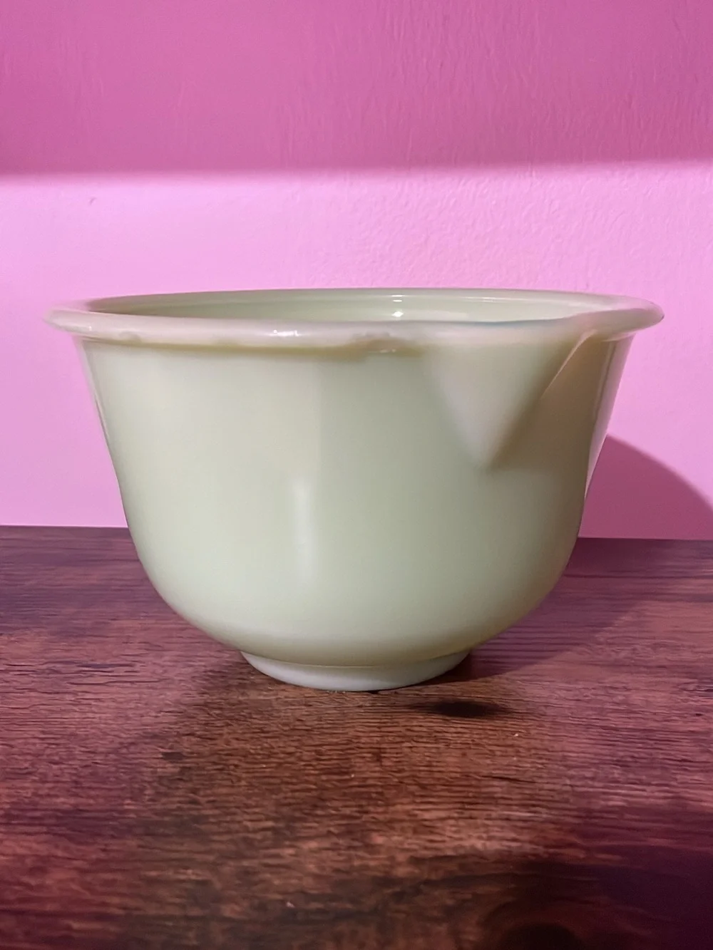 Vintage Glow Jadeite Glass 6.5
